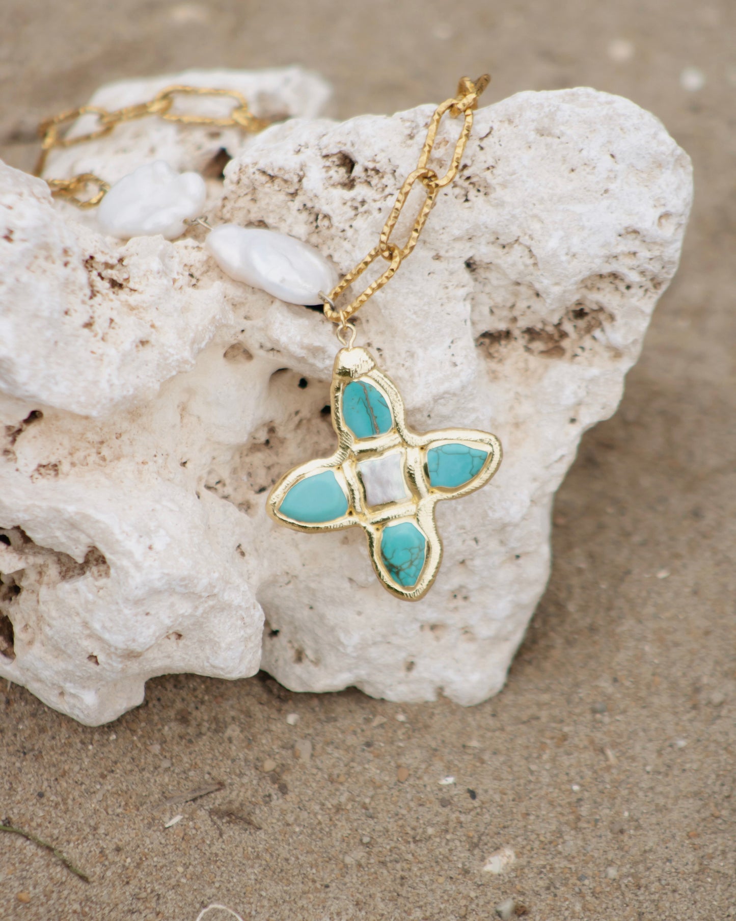 Sandy ketting turqouise ster - SEAFINE